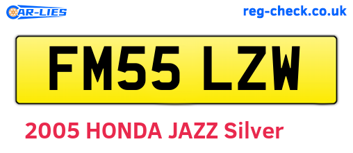 FM55LZW are the vehicle registration plates.