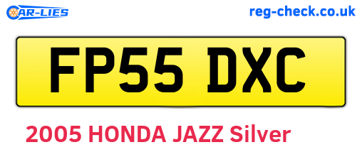 FP55DXC are the vehicle registration plates.