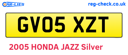 GV05XZT are the vehicle registration plates.