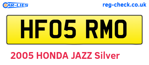 HF05RMO are the vehicle registration plates.
