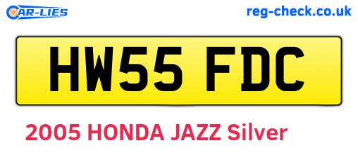 HW55FDC are the vehicle registration plates.