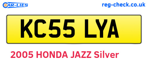 KC55LYA are the vehicle registration plates.
