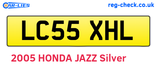 LC55XHL are the vehicle registration plates.