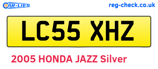 LC55XHZ are the vehicle registration plates.