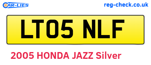 LT05NLF are the vehicle registration plates.