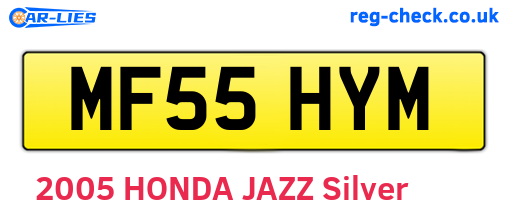 MF55HYM are the vehicle registration plates.
