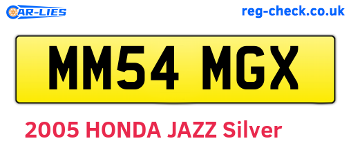 MM54MGX are the vehicle registration plates.