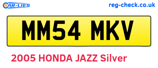 MM54MKV are the vehicle registration plates.