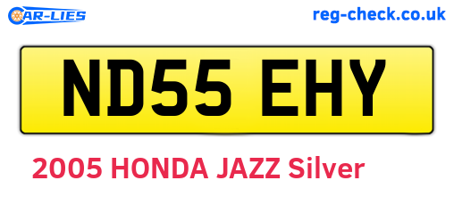ND55EHY are the vehicle registration plates.