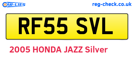 RF55SVL are the vehicle registration plates.