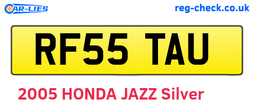 RF55TAU are the vehicle registration plates.