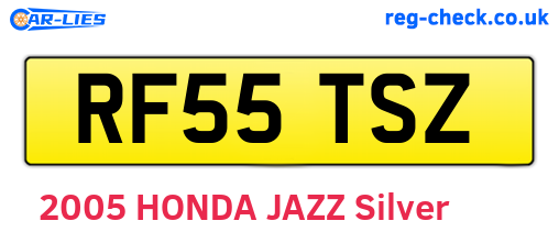 RF55TSZ are the vehicle registration plates.