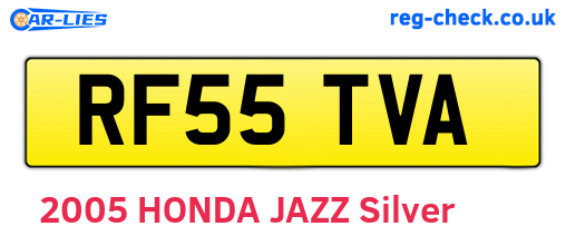 RF55TVA are the vehicle registration plates.