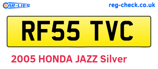 RF55TVC are the vehicle registration plates.