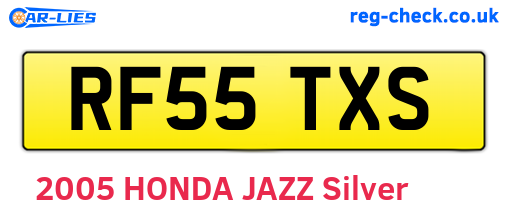 RF55TXS are the vehicle registration plates.