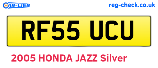 RF55UCU are the vehicle registration plates.