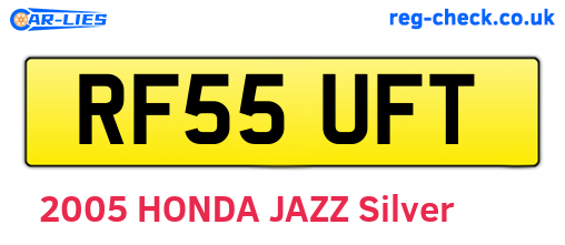 RF55UFT are the vehicle registration plates.
