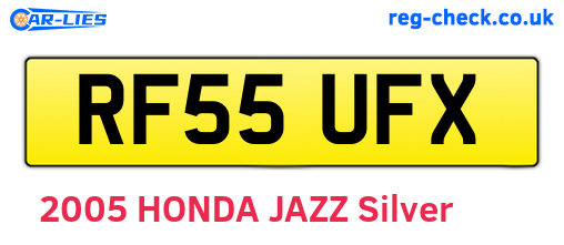 RF55UFX are the vehicle registration plates.