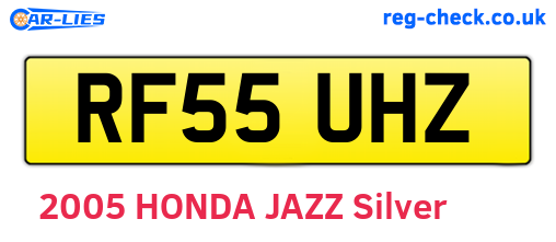 RF55UHZ are the vehicle registration plates.