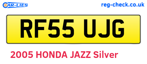 RF55UJG are the vehicle registration plates.