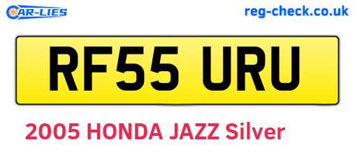 RF55URU are the vehicle registration plates.