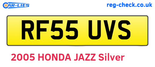 RF55UVS are the vehicle registration plates.