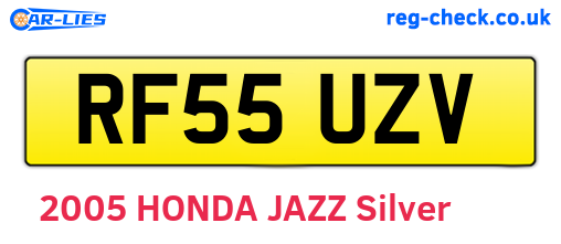 RF55UZV are the vehicle registration plates.