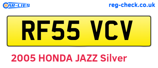 RF55VCV are the vehicle registration plates.