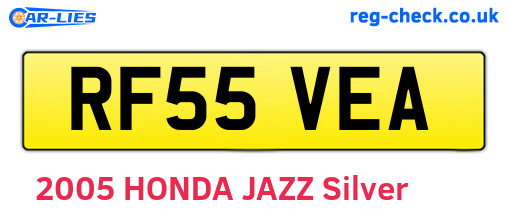 RF55VEA are the vehicle registration plates.