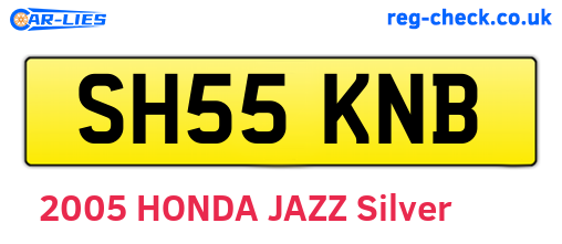 SH55KNB are the vehicle registration plates.