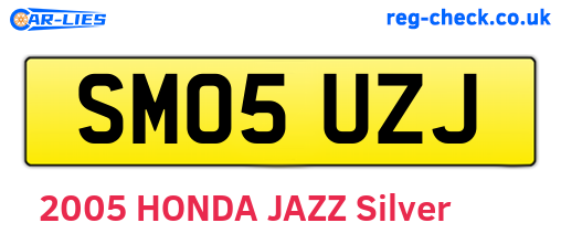 SM05UZJ are the vehicle registration plates.