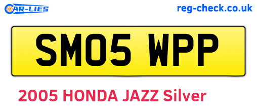 SM05WPP are the vehicle registration plates.