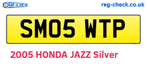 SM05WTP are the vehicle registration plates.