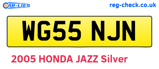 WG55NJN are the vehicle registration plates.