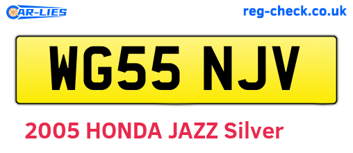 WG55NJV are the vehicle registration plates.