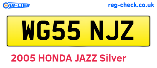 WG55NJZ are the vehicle registration plates.