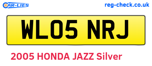 WL05NRJ are the vehicle registration plates.