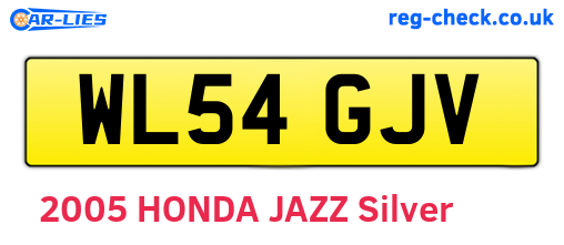 WL54GJV are the vehicle registration plates.
