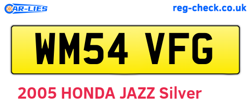 WM54VFG are the vehicle registration plates.