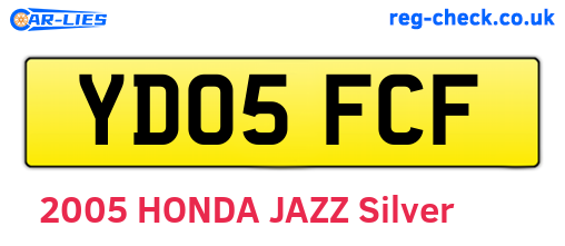 YD05FCF are the vehicle registration plates.