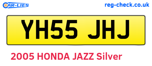 YH55JHJ are the vehicle registration plates.