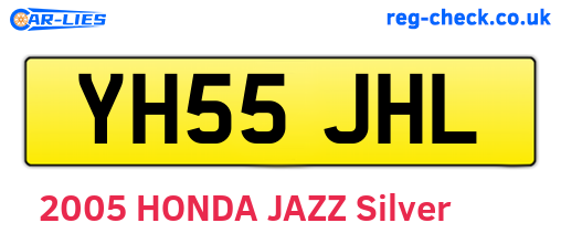 YH55JHL are the vehicle registration plates.