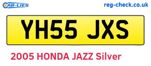 YH55JXS are the vehicle registration plates.
