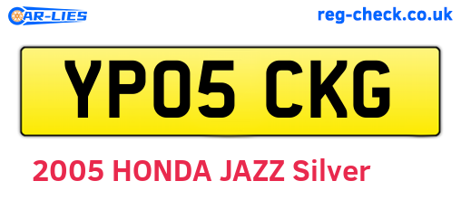 YP05CKG are the vehicle registration plates.