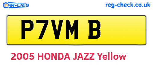P7VMB are the vehicle registration plates.