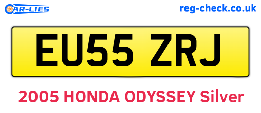 EU55ZRJ are the vehicle registration plates.