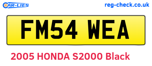 FM54WEA are the vehicle registration plates.