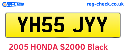 YH55JYY are the vehicle registration plates.