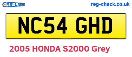 NC54GHD are the vehicle registration plates.