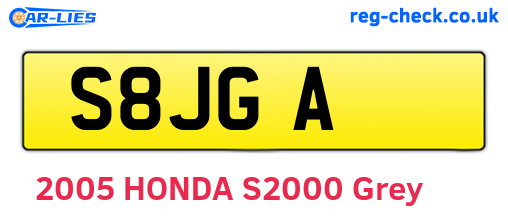 S8JGA are the vehicle registration plates.